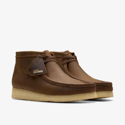 Clarks Originales Wallabee Bota Cuero Cera de Abejas Hombres Tallas Chukka Zapatos 26155513 Foto 1 de 4