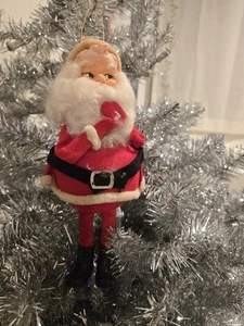 Weihnachtsmann Weihnachtsschmuck Vintage 50er Japan dünne Beine Gummistiefel - Bild 1 von 6