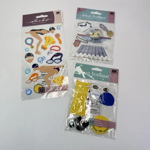 2 Jolee's Boutique & 1 Sticko Stickers Swimming/Pool Themed New Sealed - Picture 1 of 5