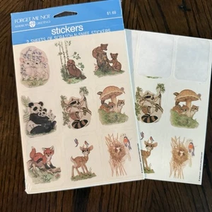Vintage Scratch And Sniff Stickers Forest Animals Woodland Sheet NEW Sealed - Picture 1 of 3