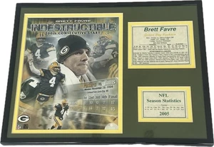 Foto mate Green Bay 2004 Brett Favre Industrictible 200º inicio consecutivo - Imagen 1 de 4