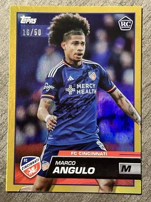 MARCO ANGULO 2023 TOPPS MLS GOLD Foil #26 SP RC ROOKIE #/50 - Image 1 of 2