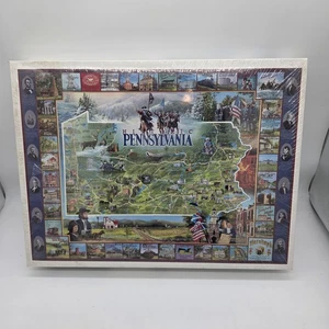 Historic Pennsylvania 1000 Pc. Jigsaw Puzzle White Mountain 1993 Vintage Sealed - Picture 1 of 5