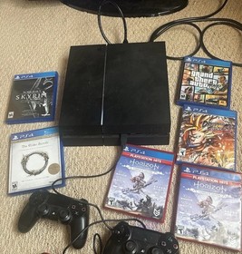 PS4 Playstation 4 Sony Console Two Controllers GTA 5 DBZ Elder Scrolls