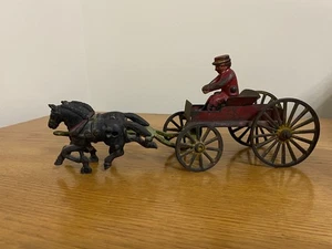 Gusseisen & Blechspielzeug Vintage Pferdewagen & Fahrer Original Antik PA-37 - Bild 1 von 14