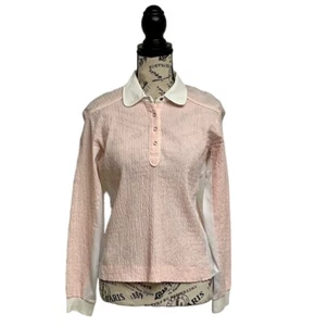 BOGNER Womens Pink Rutched Vented Side Base Layer 1/2 Snap Henley Top 36 - Picture 1 of 10
