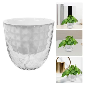 3pcs Self Watering Plant Pots for Flowers Indoor Outdoor Transparent Hydroponic - Picture 1 of 12
