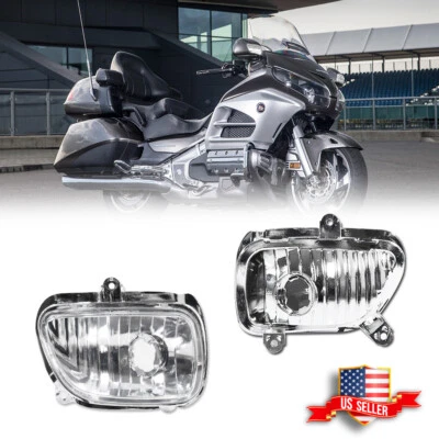 2X Clear Front Turn Signal Lights For 2001-2017 Honda Goldwing 1800 GL1800 F6B - Image 1 of 4