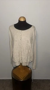 J.Jill Lace Front Button Down Cardigan size XL NWT - Picture 1 of 13