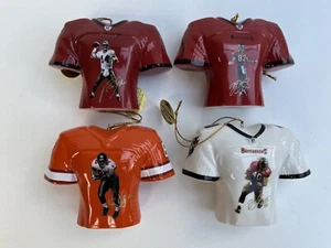 Tampa Bay Buccaneers Jerseys NFL Game Day Bradford Christmas Ornament Lot of 4 - Picture 1 of 14
