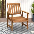 Livsip Outdoor Armchair Wooden Patio Furniture Chairs Garden Seat Brown