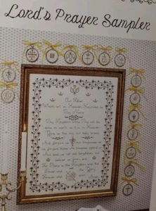 Muestreador de oración del Señor de Margarita y Margarita gráfico de punto de cruz - Imagen 1 de 4