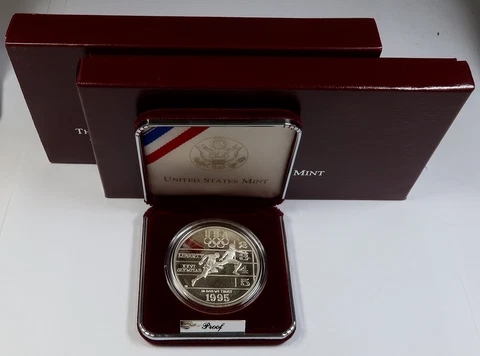 1995 P SILVER Proof US Coins of the Atlanta Centennial Olympic Games Set #43378Q Cover