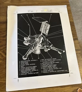Apollo Surveyor Vintage Nasa Photo W71454, D. Jaffe 1960s - Picture 1 of 2