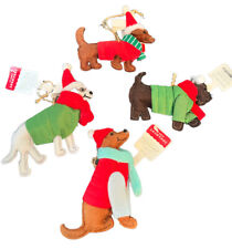 NWT Target Wondershop 2020 Felt Dog Christmas Ornament Set (4)