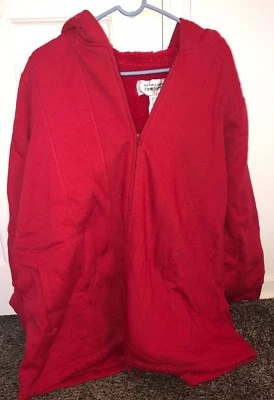 Sudadera con capucha All American Comfort roja con cremallera para mujer. Talla 1X. (12P) Foto 1 de 3