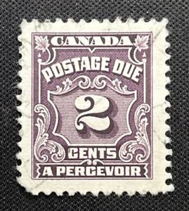 1935 Postage Due, Canada 2c Percervoir, Dark Violet.