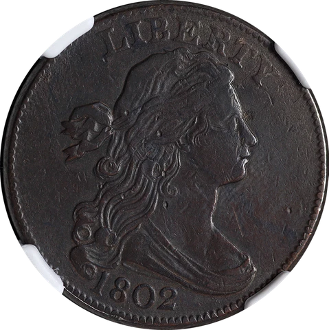 1802 Large Cent '1/000' NGC XF Details S.228 R.2 Great Eye Appeal Nice Strike Cover