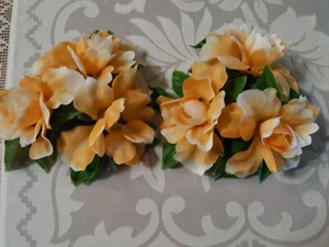 Set of 2 Vintage Roses Candle Rings Wreaths Decor Retro - Picture 1 of 5