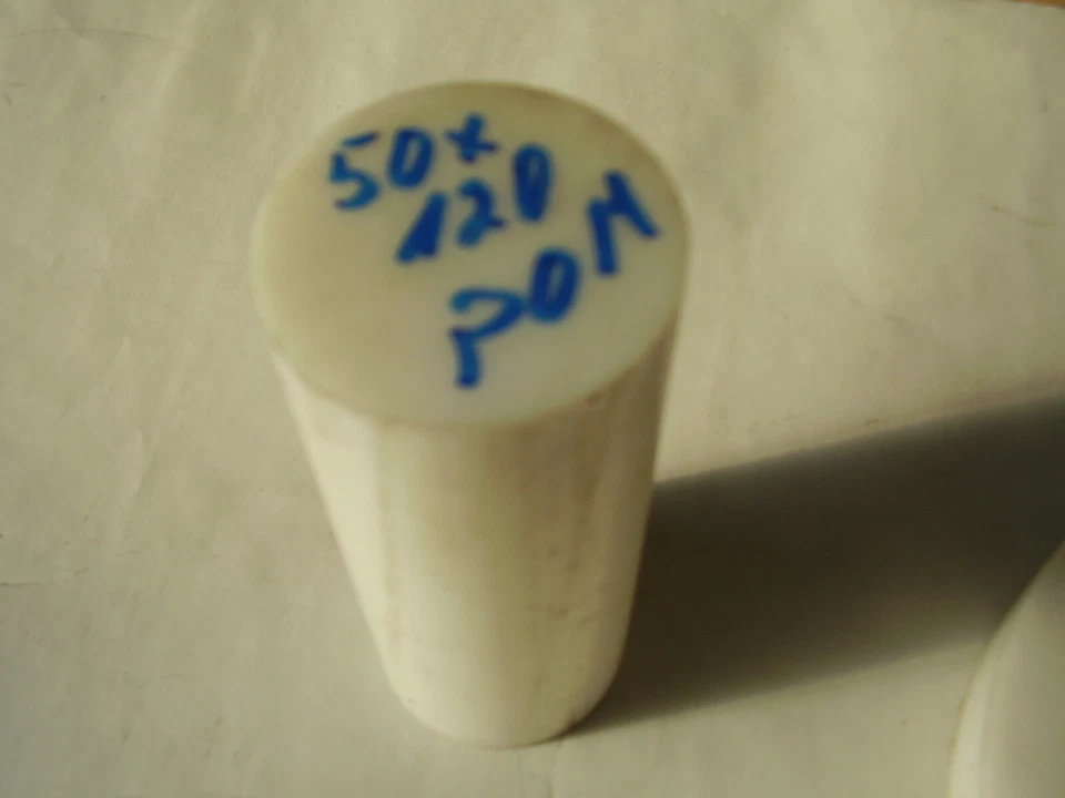 Kunststoff- Rund - ca. Ø 50 mm  x  120mm , POM / DELRIN - Weiß - Bild 1 von 1