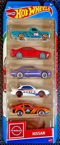 HOT WHEELS NISSAN 5 PACK New and sealed - Combined Postage - Picture 1 of 5