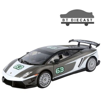 MOTORMAX GT RACING LAMBORGHINI GALLARDO LP 560-4 SUPER TROFEO 63 1/24 GREY 73793 - Image 1 of 2