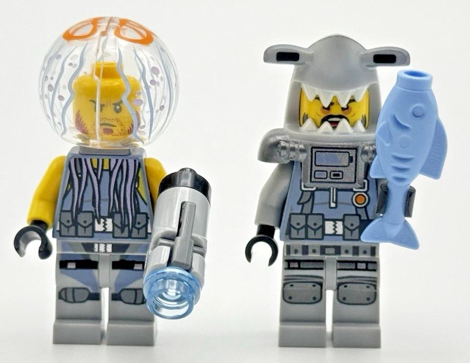 Lote de 2 Minifiguras LEGO Ninjago Película Tiburón Ejército Jalea Hammer Head - Envío Gratis Foto 1 de 2