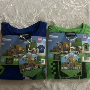 Minecraft boys t shirts New Size 8-10 Years Set Of 2 - Picture 1 of 5