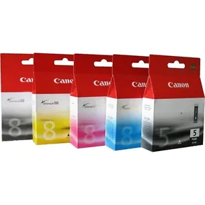 Canon PGI-5PGBK & CLI-8 Ink Cartridges Pixma MP600 MP500 MP530 MP600R BOX - Picture 1 of 2