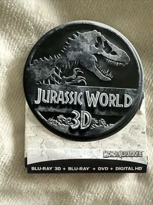 Jurassic World (3 Disc Set, Blu-ray/DVD) Round Steelbook Tin - Picture 1 of 6