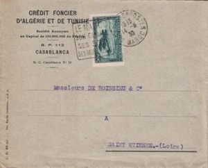 MAROC - TANGER - DAGUIN - 3-3-1941 - LETTRE AVEC CENSURE ET BANDE POUR LE MAROC. - Picture 1 of 1