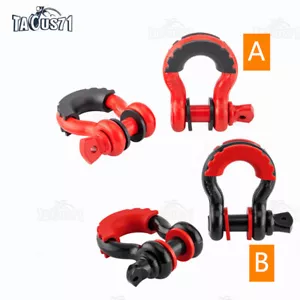 2 or 4 Pack D Ring Shackles 3/4'' with 7/8'' Pin For Jeep Wrangler JK 2007-2018 - Picture 1 of 15