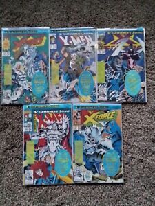 FIVE 1992 X-MEN/X-FORCE VINTAGE COMIC BOOKS "X-CUTIONER'S SONG SAGA" 8 THRU 12