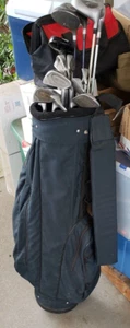 FULL SET MEN'S 16 PIECE GOLF SET 5 WOODS 10 IRONS PUTTER 14 WAY CART BAG V NICE - Picture 1 of 11