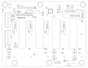 Supermicro BPN-SAS3-842TQ 4U 5 puertos plano posterior compatible con disco duro SSD SAS3/SATA3 5x3,5" - Imagen 1 de 1