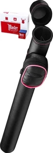 Q-Vault 1x1 Supreme Black w/Pink Trim Pool/Billiard Cue Case - Dozen Blue Chalk - Picture 1 of 1