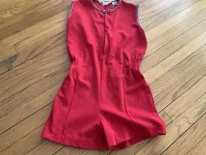 Mameluco vintage años 60 niñas rayas talla mediana Mono corto rojo blanco azul - Imagen 1 de 4