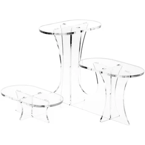 Plymor Acrylic Multi-Level, 3 Platform Interlocking Riser, 8.25" x 13" x 10.75" - Picture 1 of 1