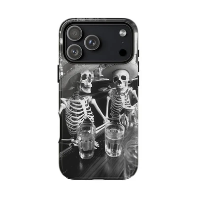 Phone Ink - Case for iPhone/Galaxy/Pixel - Skeletons Sitting at Mexico Bar - Image 1 of 4