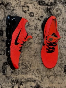 NIKE AIR VAPORMAX FLYKNIT 3.0 FLASH CRIMSON BLACK Mens Size 15 AJ6900-608 - Picture 1 of 10