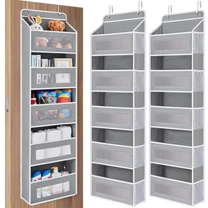 2 Stück Over the Door Organizer Aufbewahrung, 5 Regal Hängende Tür Organizer mit 5... - Bild 1 von 9