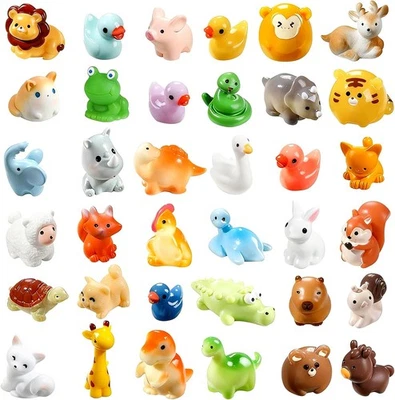 40 Stück Mini Harz Tierfiguren, Kleine Tierfiguren Miniatur Figuren, Mini Tiere - Bild 1 von 4