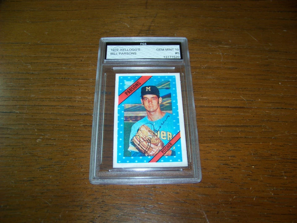 1972 Kelloggs Bill Parsons FGS 10, Gem MInt! - Image 1 of 2