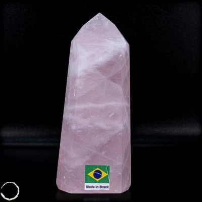 Natürlicher Rosenquarz-Kristall Obelisk aus Brasilien- 266,33g - Bild 1 von 4