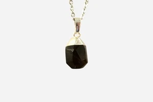 GEMAS MÍSTICAS Cuarzo Ahumado Pequeño Collar Colgante Piedras Preciosas Naturales 50cm con Bolsa - Imagen 1 de 3