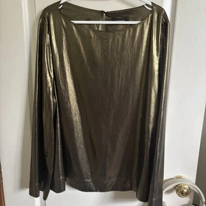 π M&S Autograph Gold Foil Blouse β Effortless Glam! π - Picture 1 of 4