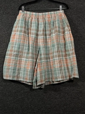 Alfred Dunner Womens Plaid Shorts Elastic Waist Pull On Plus Size 18W - Image 1 of 4