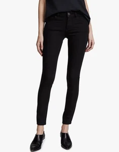 DL1961 Jet Black Emma Low Rise Skinny Legging Jeans Size 28 - Picture 1 of 10
