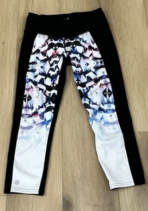 ATHLETA Women's Capri Leggings Stretch Zip Pocket Multicolor Small Colorful - Picture 1 of 7