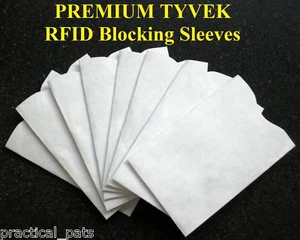 8 PREMIUM Tyvek Secure RFID Chip Blockierung Kredit ID Debitkarte Schutz Hüllen - Bild 1 von 1